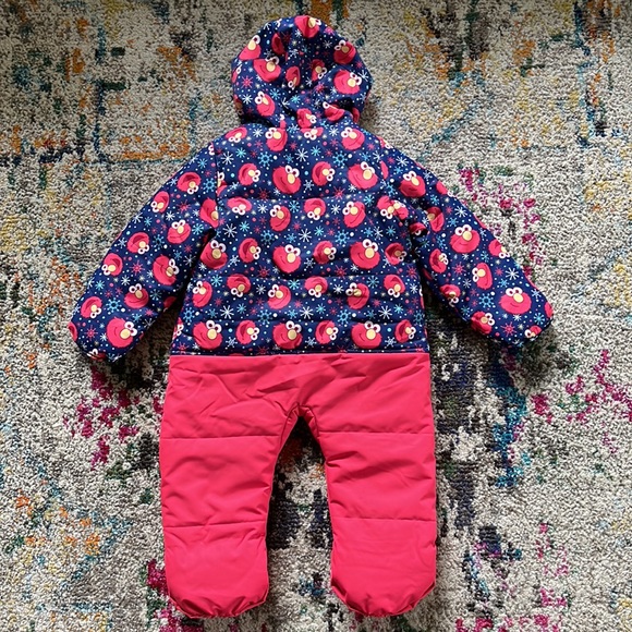 Roxy Elmo Winter Snowsuit One Piece Fleece Lined Infant Toddler Bunting Sz 18mos - Picture 4 of 14